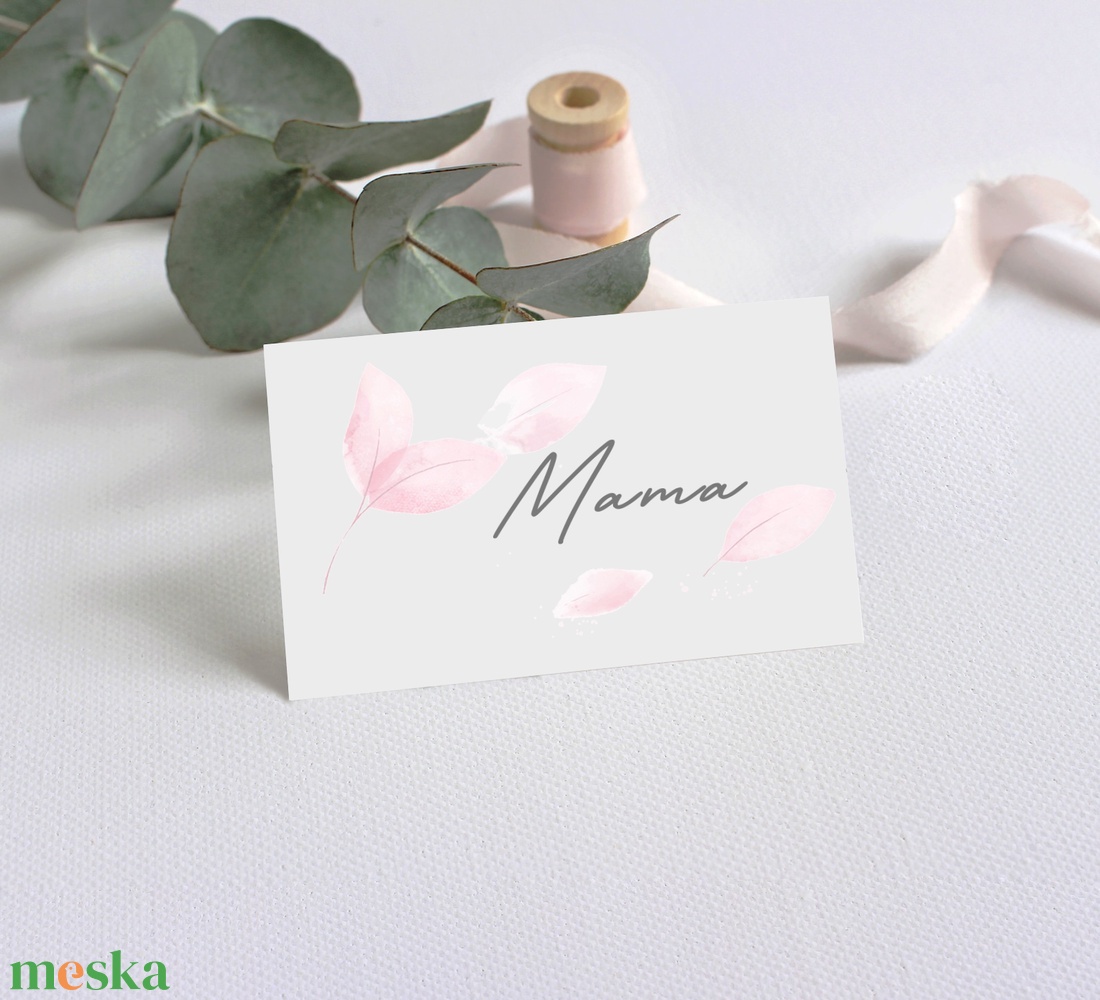 ROSELEAF Esküvői Ültetőkártya, Levél Esküvői Ültetőkártya, Minimal Esküvői Ültetőkártya, Zöld Esküvői Ültetőkártya - esküvő - meghívó & kártya - ültetési rend - Meska.hu