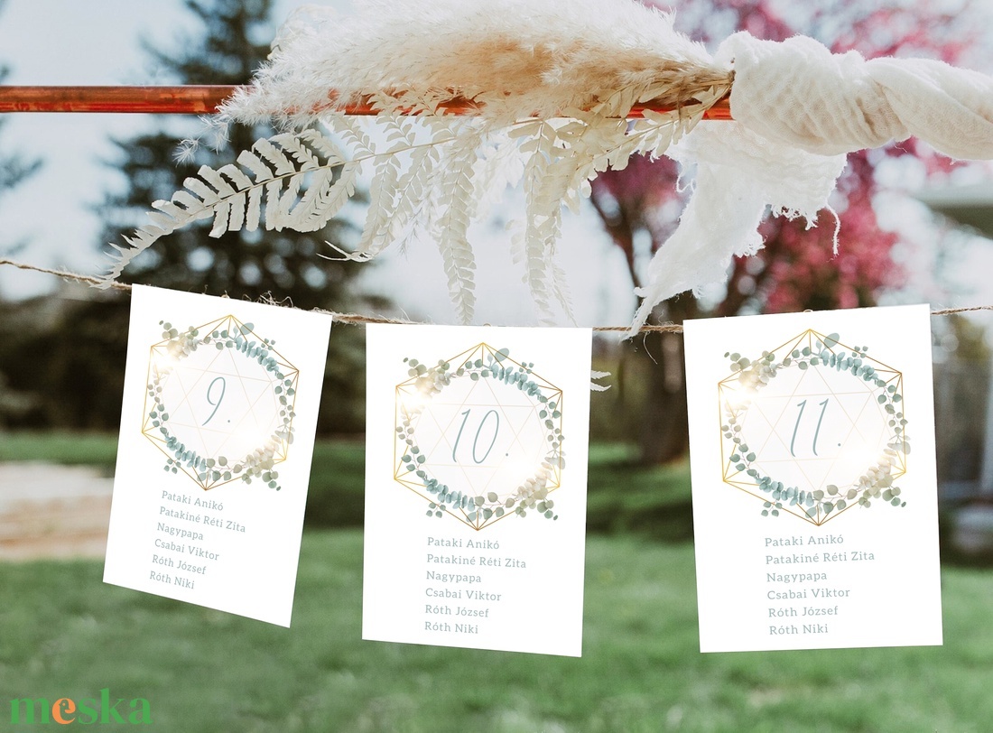 EUCALYPTUS Ültetési Rend, Leveles Ültetési Rend, Zöld Ültetési Rend, Minimal Ültetési Rend - esküvő - meghívó & kártya - ültetési rend - Meska.hu