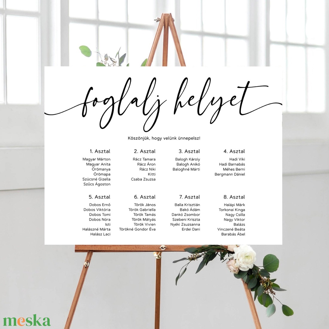 CALIGRAPHY Esküvő Ültetési Rend, Írás Esküvő Ültetési Rend, Minimal Esküvő Ültetési Rend - esküvő - meghívó & kártya - ültetési rend - Meska.hu