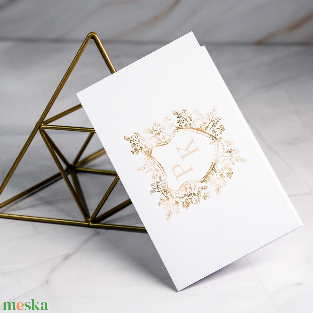 GOLDENLEAF Esküvő Meghívó, Mintás Esküvő Meghívó, Leveles Esküvő Meghívó, Minimal Esküvő Meghívó - esküvő - meghívó & kártya - meghívó - Meska.hu