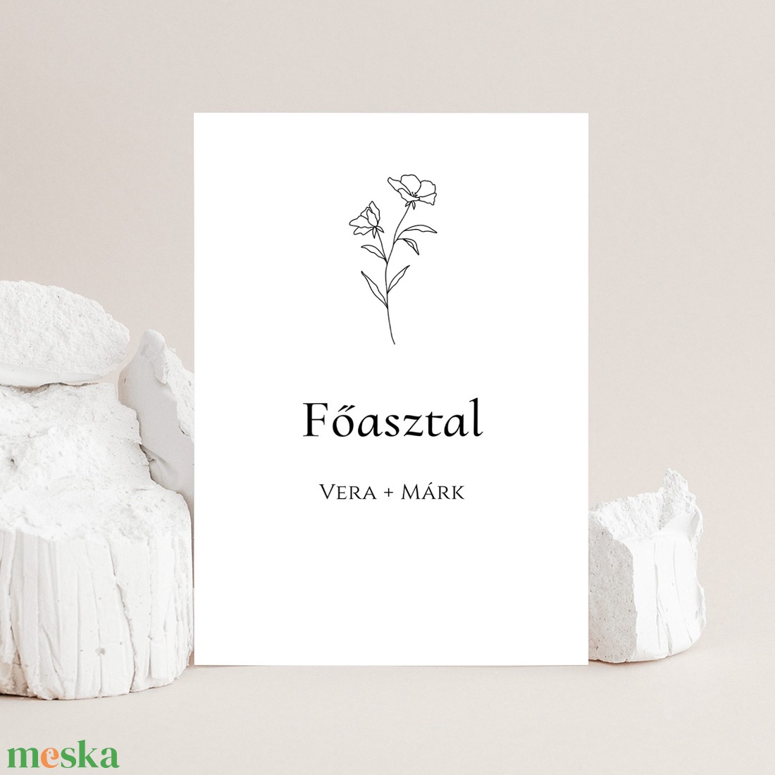 ROSELEAF Esküvői Asztalszám, Virág Esküvői Asztalszám, Levél Esküvői Asztalszám - esküvő - meghívó & kártya - menü - Meska.hu