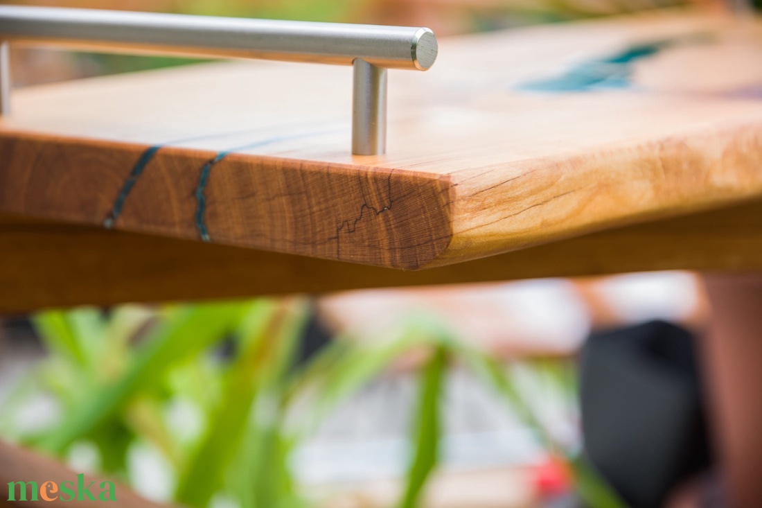 Balaton ihlette egyedi epoxy tálca - otthon & életmód - konyhafelszerelés, tálalás - tálalás - kínálótál - Meska.hu