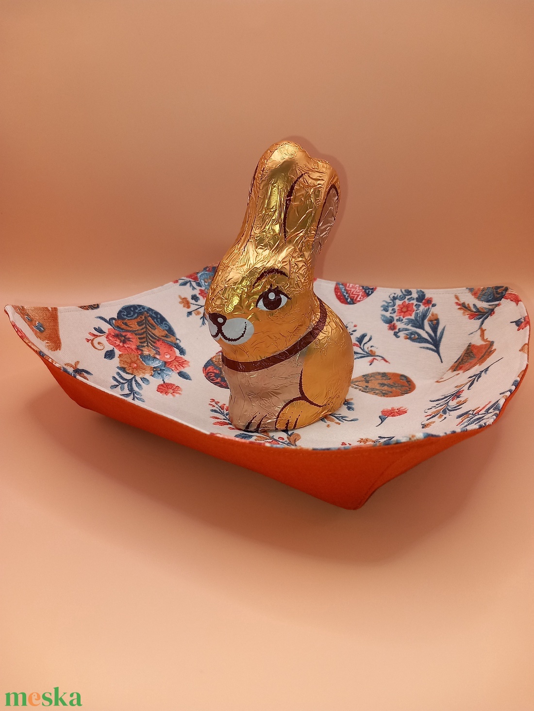 Textil dekor tál - ünnepi díszek, dekorációk - húsvéti díszek és dekorációk - húsvéti asztaldíszek - Meska.hu