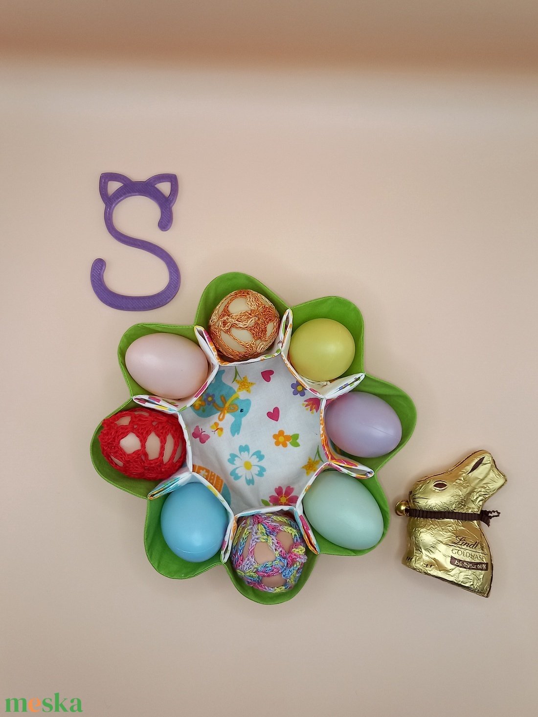 Textil  húsvéti tojás tartó tál - otthon & életmód - dekoráció - asztal és polc dekoráció - asztaldísz - Meska.hu