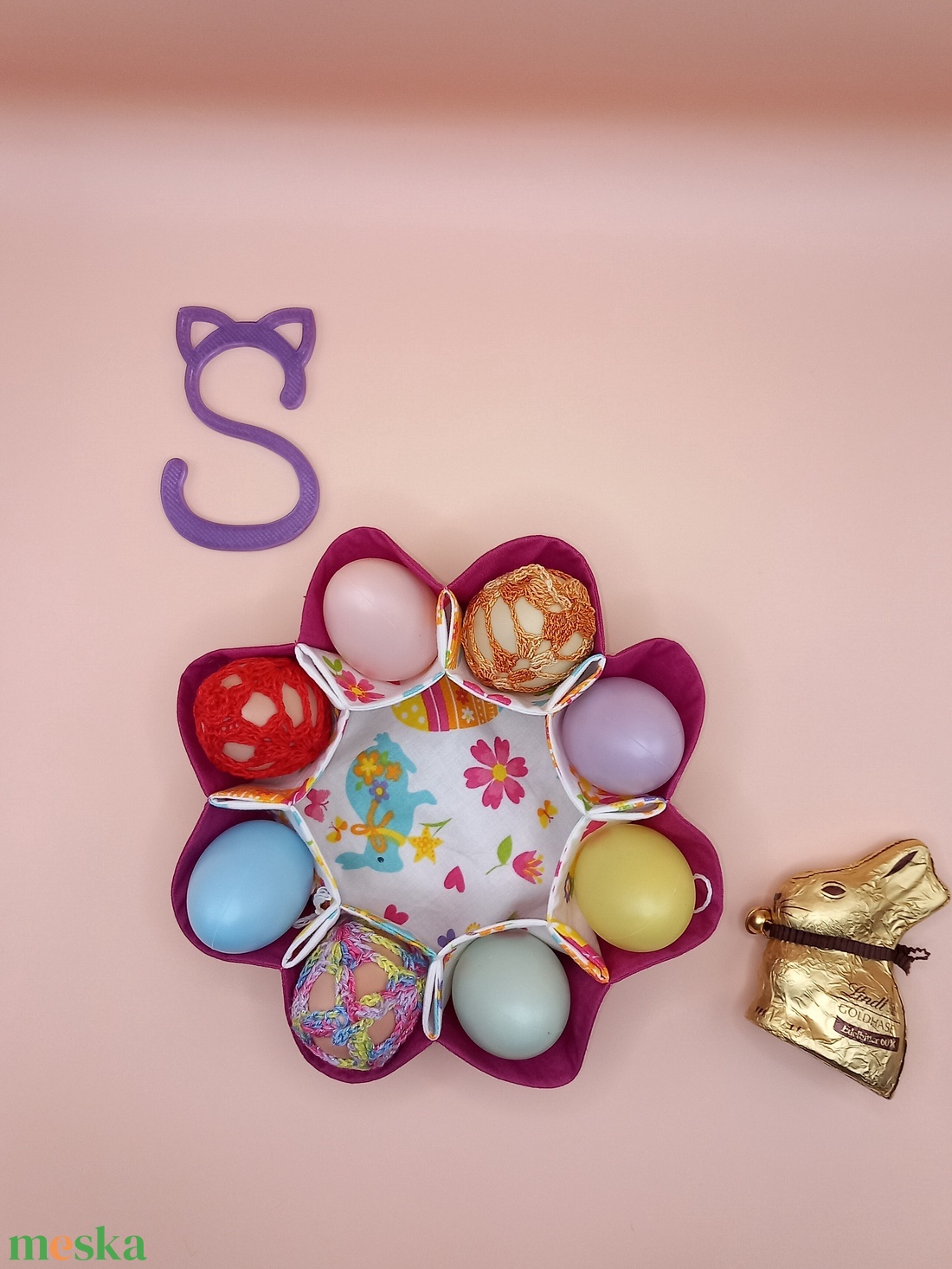 Textil  húsvéti tojás tartó tál - otthon & életmód - dekoráció - asztal és polc dekoráció - asztaldísz - Meska.hu