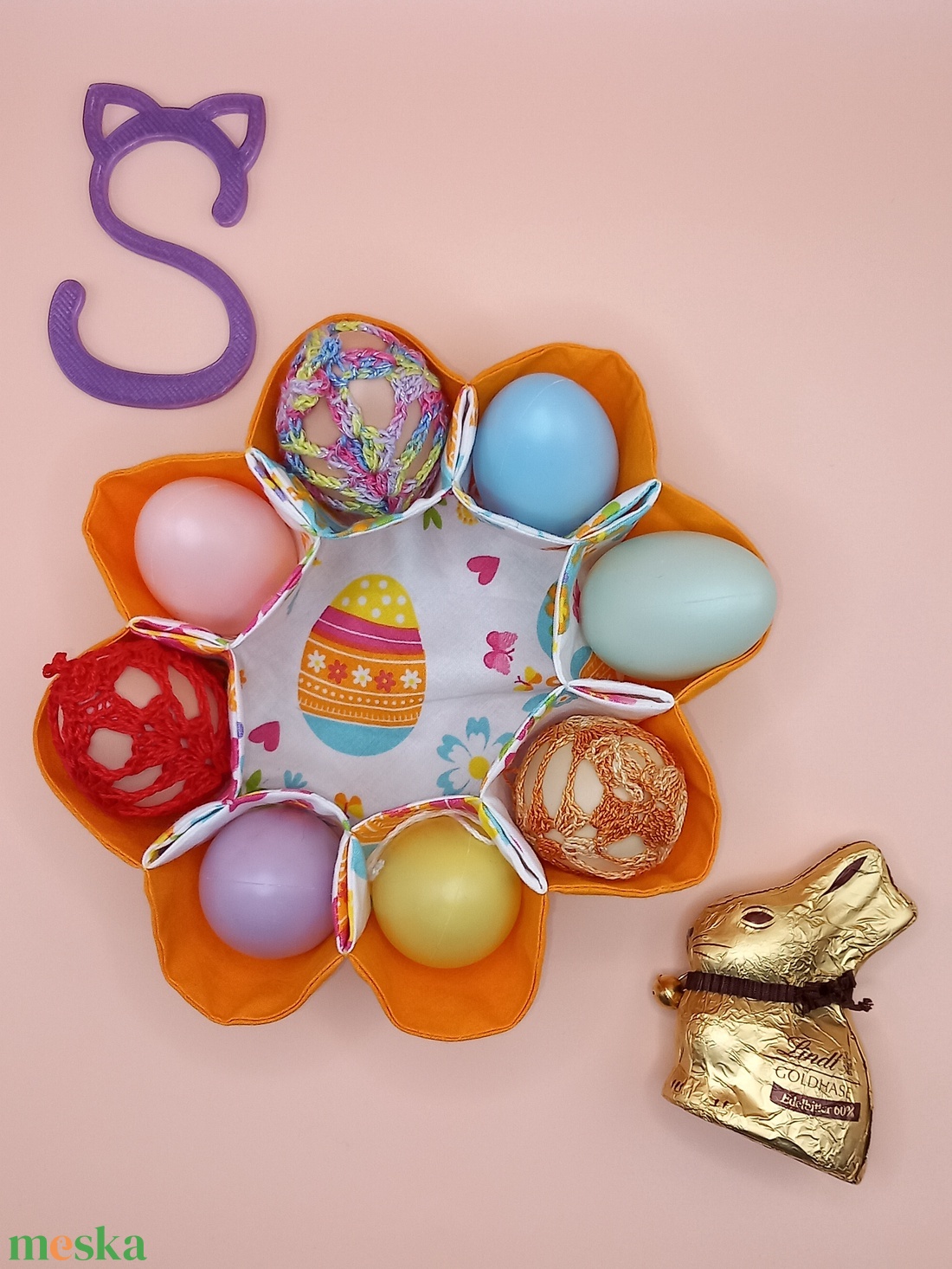 Textil  húsvéti tojás tartó tál - otthon & életmód - dekoráció - asztal és polc dekoráció - asztaldísz - Meska.hu