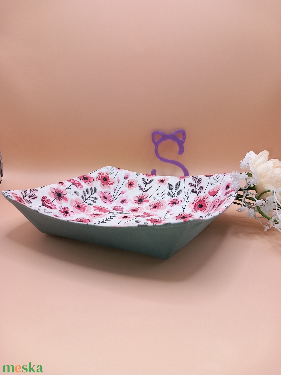 Textil dekor tál - otthon & életmód - dekoráció - asztal és polc dekoráció - asztaldísz - Meska.hu