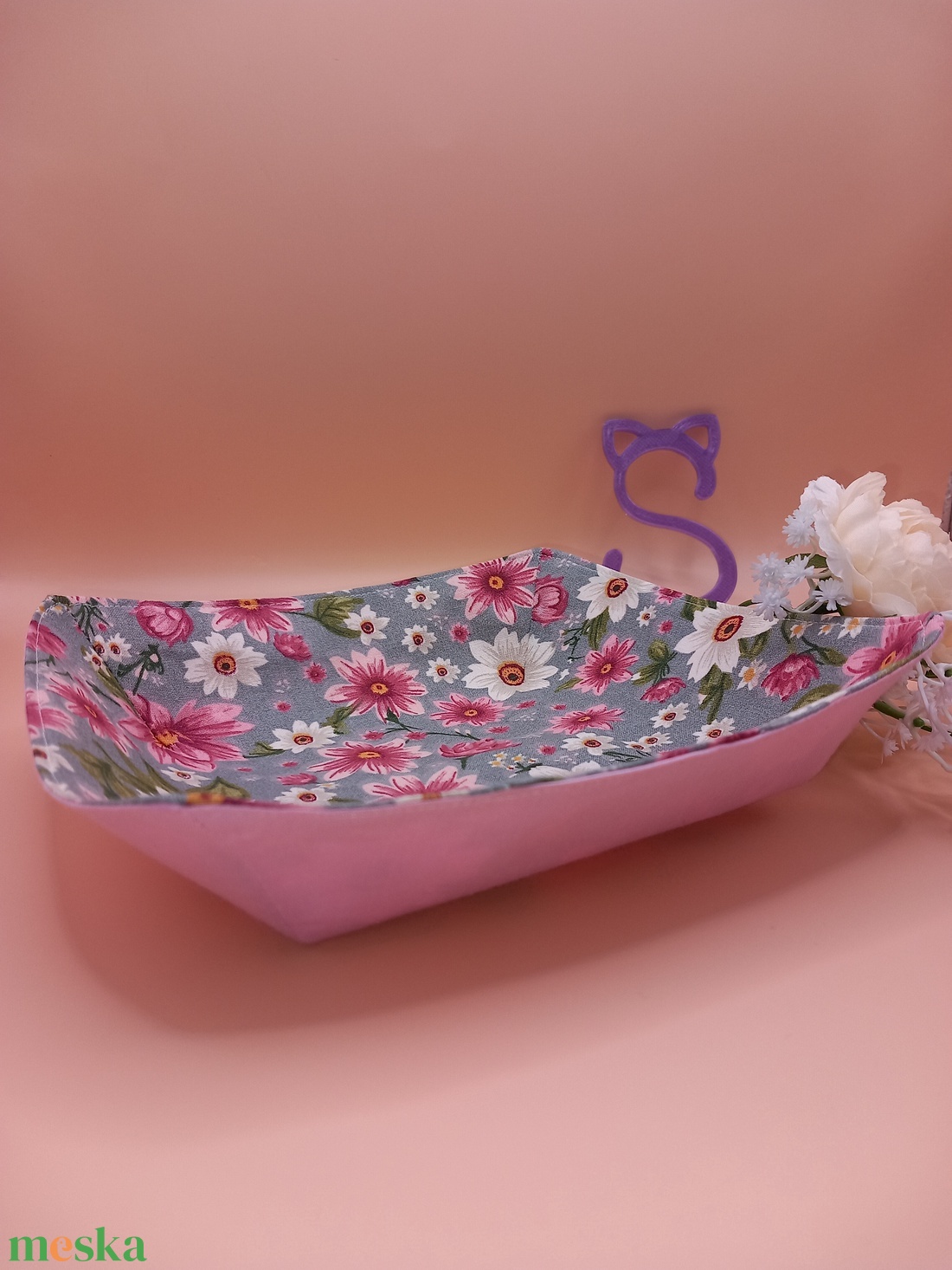 Textil dekor tál - otthon & életmód - dekoráció - asztal és polc dekoráció - asztaldísz - Meska.hu