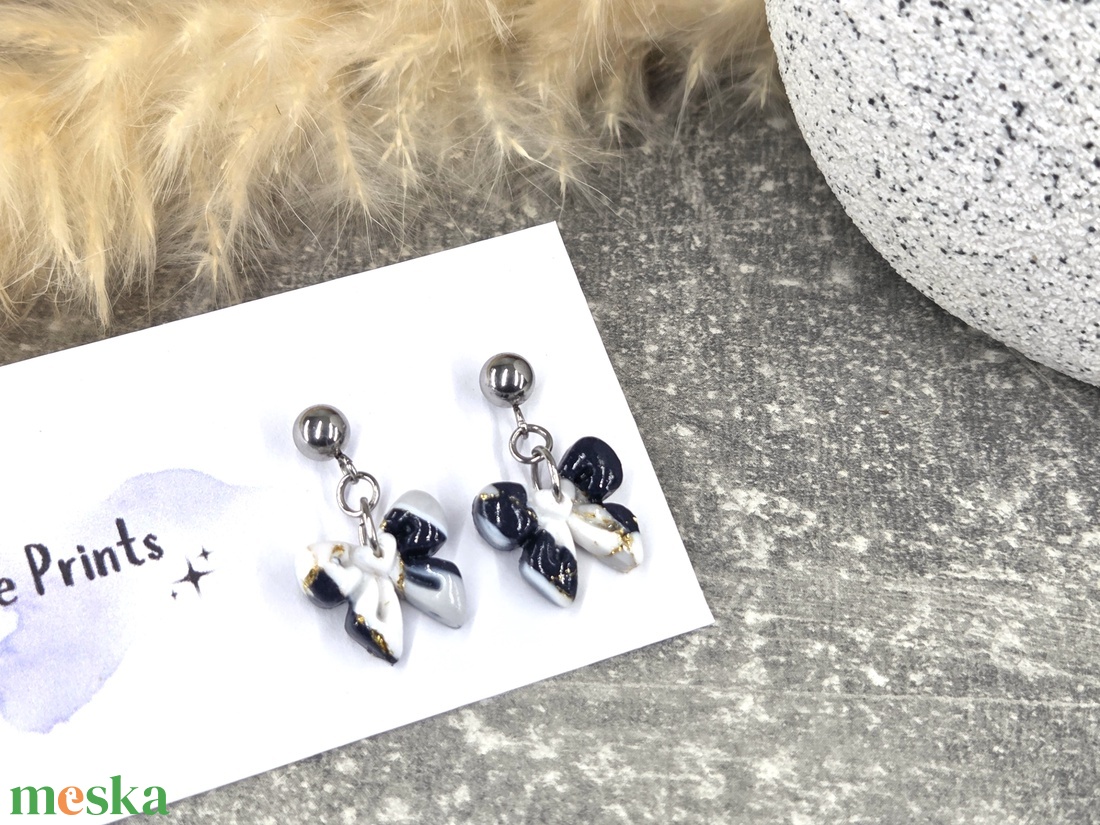 Polimer agyag elegáns fülbevaló - ékszer - fülbevaló - fülékszer - Meska.hu