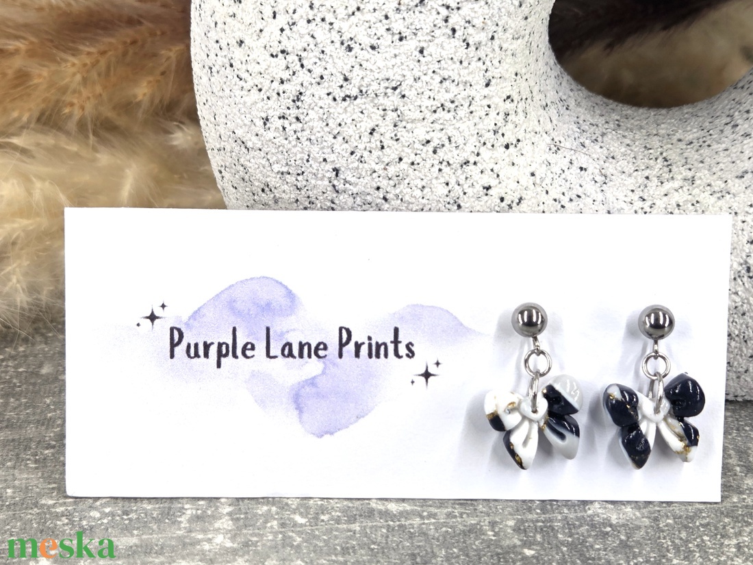 Polimer agyag elegáns fülbevaló - ékszer - fülbevaló - fülékszer - Meska.hu