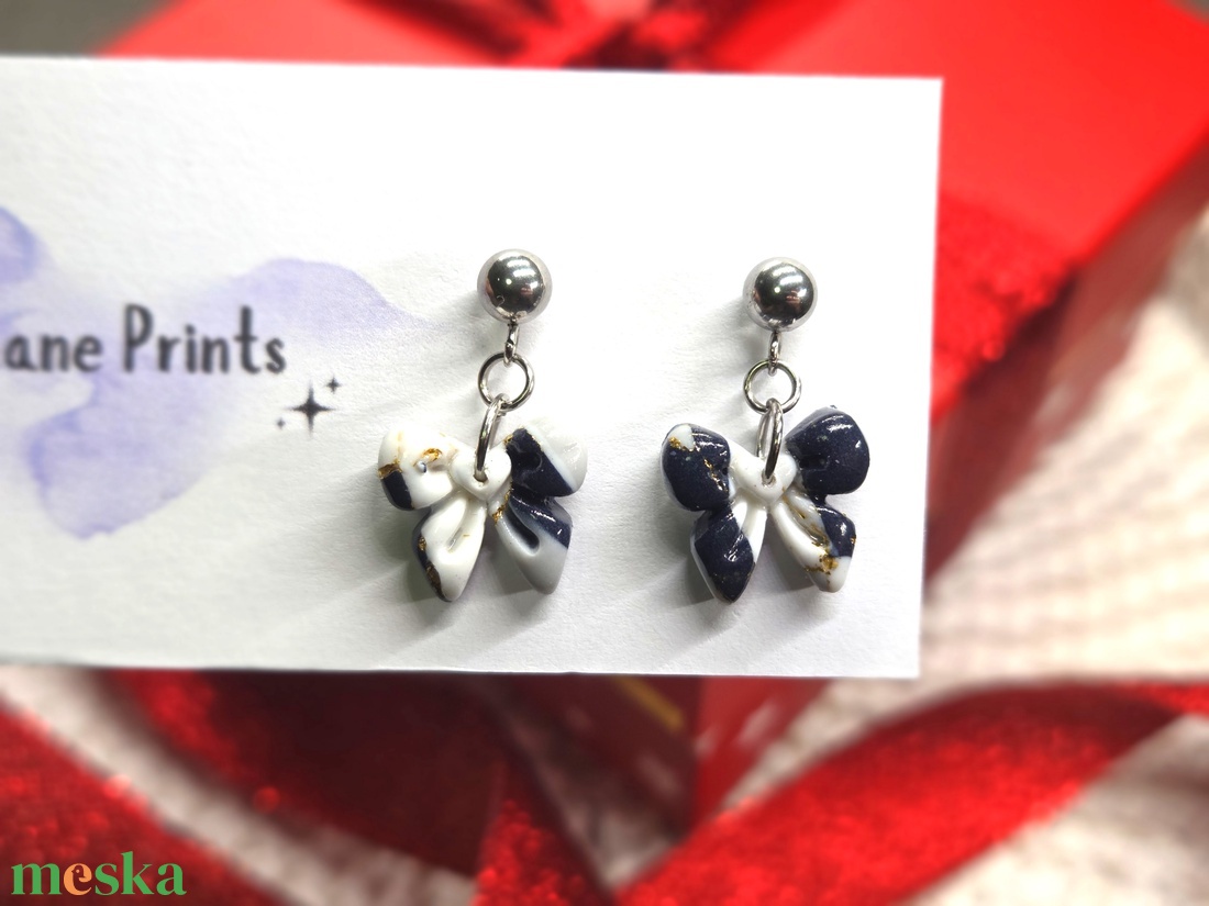 Polimer agyag elegáns fülbevaló - ékszer - fülbevaló - fülékszer - Meska.hu