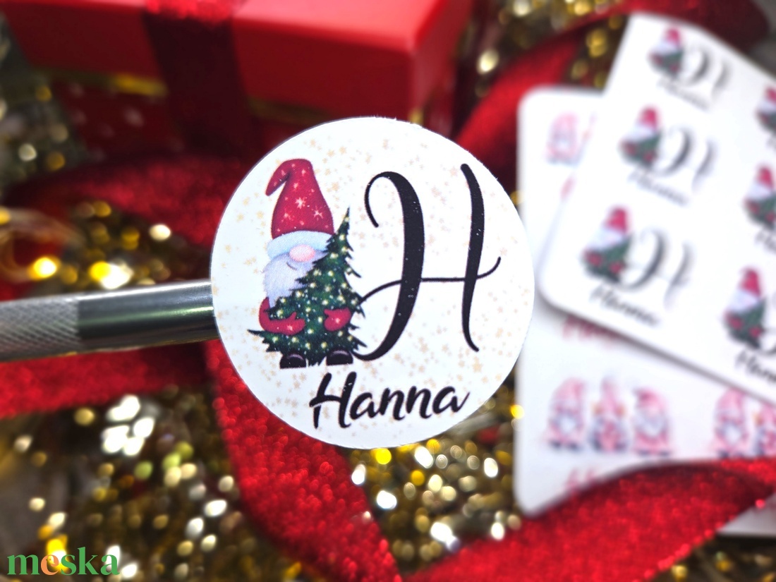 Egyedi, névreszóló karácsonyi matrica / 24db címke / ajándék cédula / Christmas sticker - otthon & életmód - papír, írószer - matrica, matrica csomag - Meska.hu