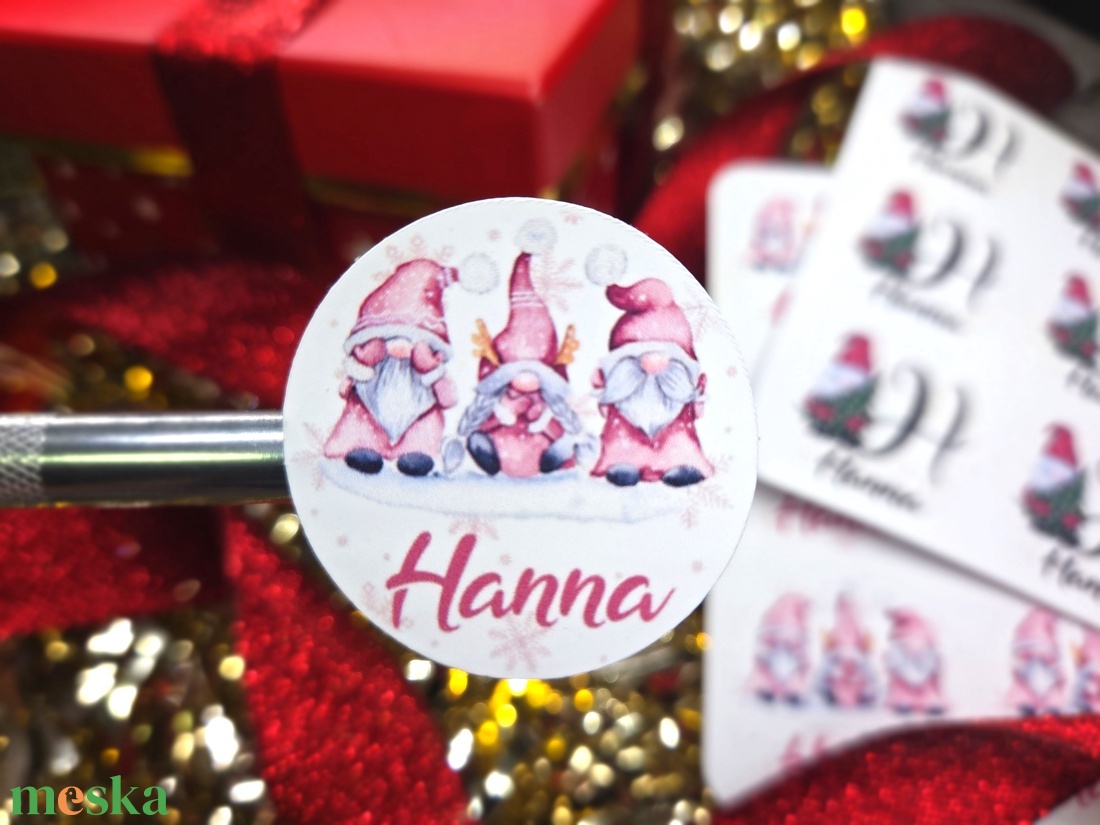 Egyedi, névreszóló karácsonyi matrica / 24db címke / ajándék cédula / Christmas sticker - otthon & életmód - papír, írószer - matrica, matrica csomag - Meska.hu