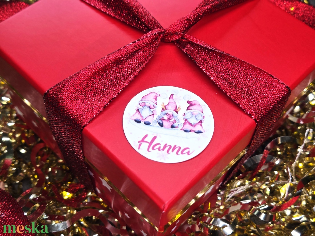 Egyedi, névreszóló karácsonyi matrica / 24db címke / ajándék cédula / Christmas sticker - otthon & életmód - papír, írószer - matrica, matrica csomag - Meska.hu