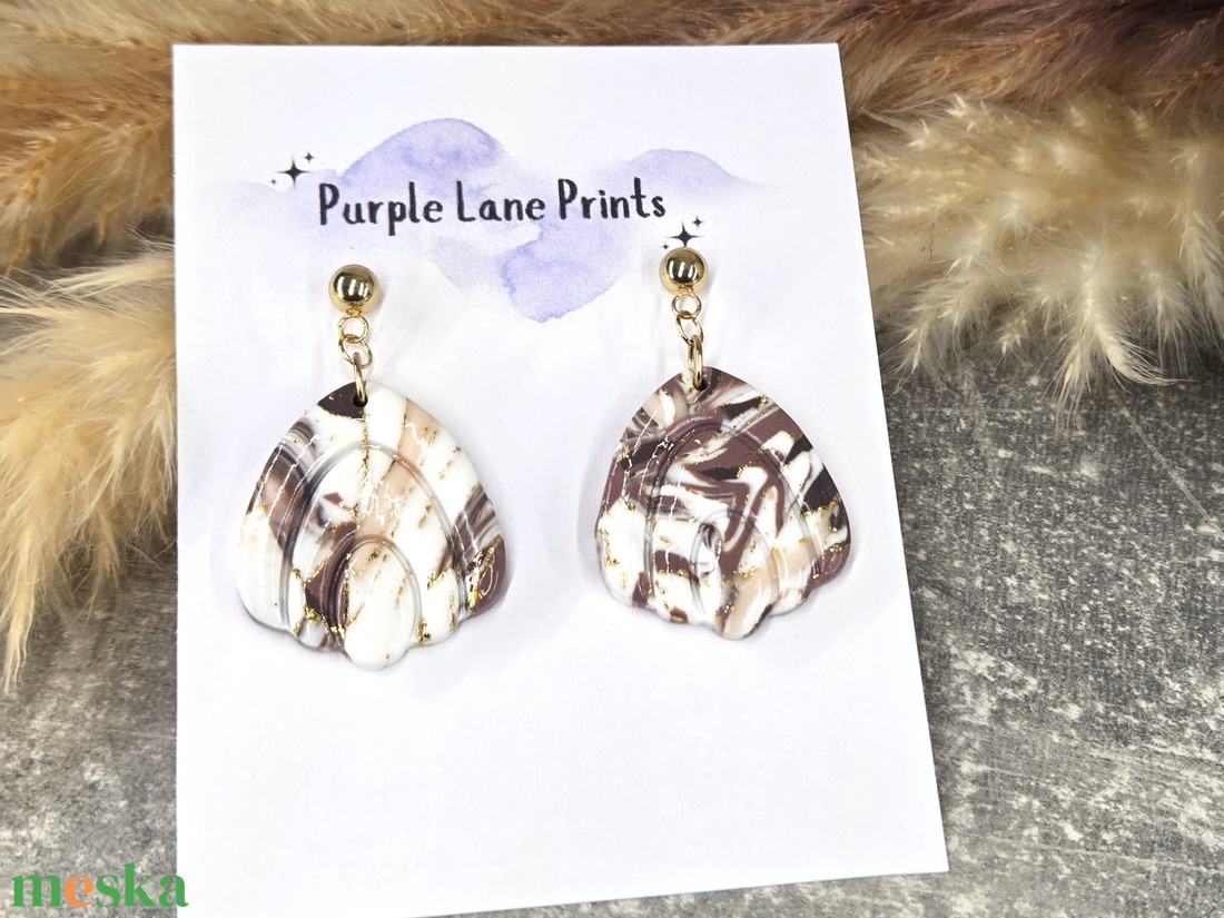 Polimer agyag elegáns fülbevaló - ékszer - fülbevaló - fülékszer - Meska.hu