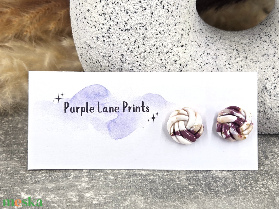 Polimer agyag elegáns fülbevaló - ékszer - fülbevaló - fülékszer - Meska.hu