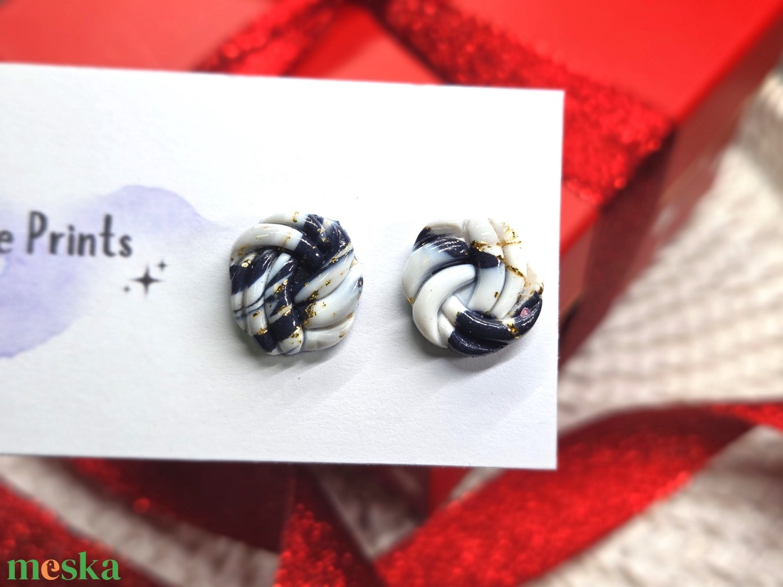 Polimer agyag elegáns fülbevaló - ékszer - fülbevaló - fülékszer - Meska.hu