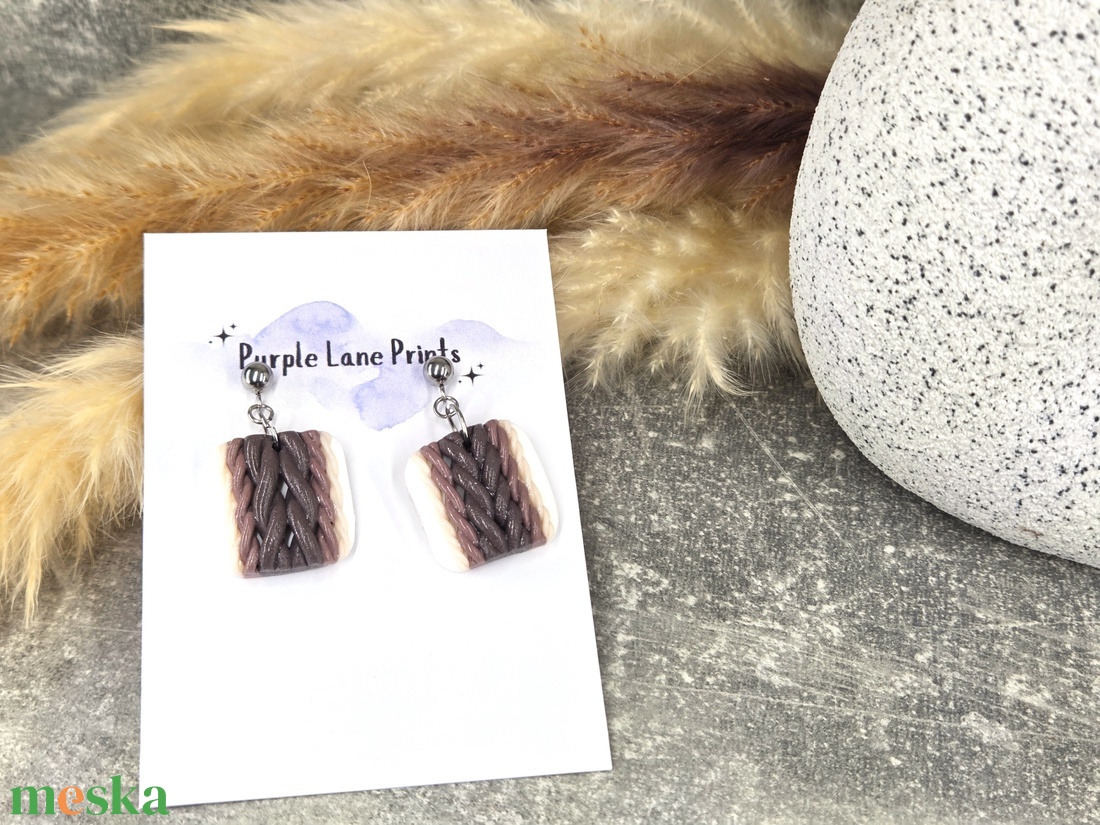 Polimer agyag elegáns fülbevaló - ékszer - fülbevaló - fülékszer - Meska.hu