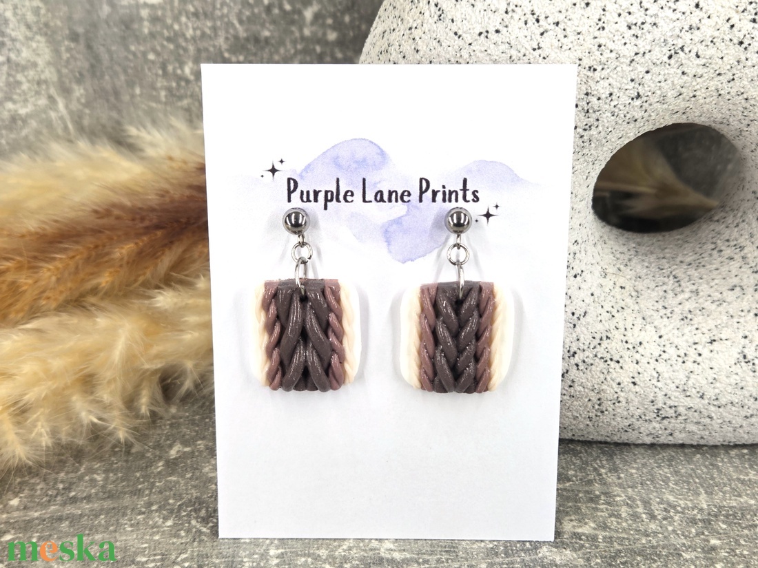 Polimer agyag elegáns fülbevaló - ékszer - fülbevaló - fülékszer - Meska.hu