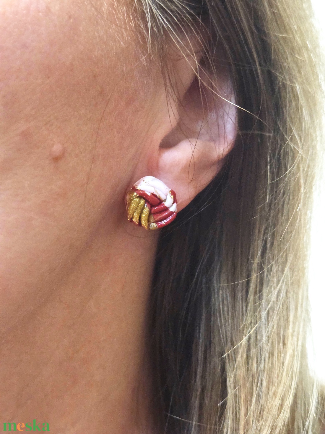 Polimer agyag elegáns fülbevaló - ékszer - fülbevaló - fülékszer - Meska.hu