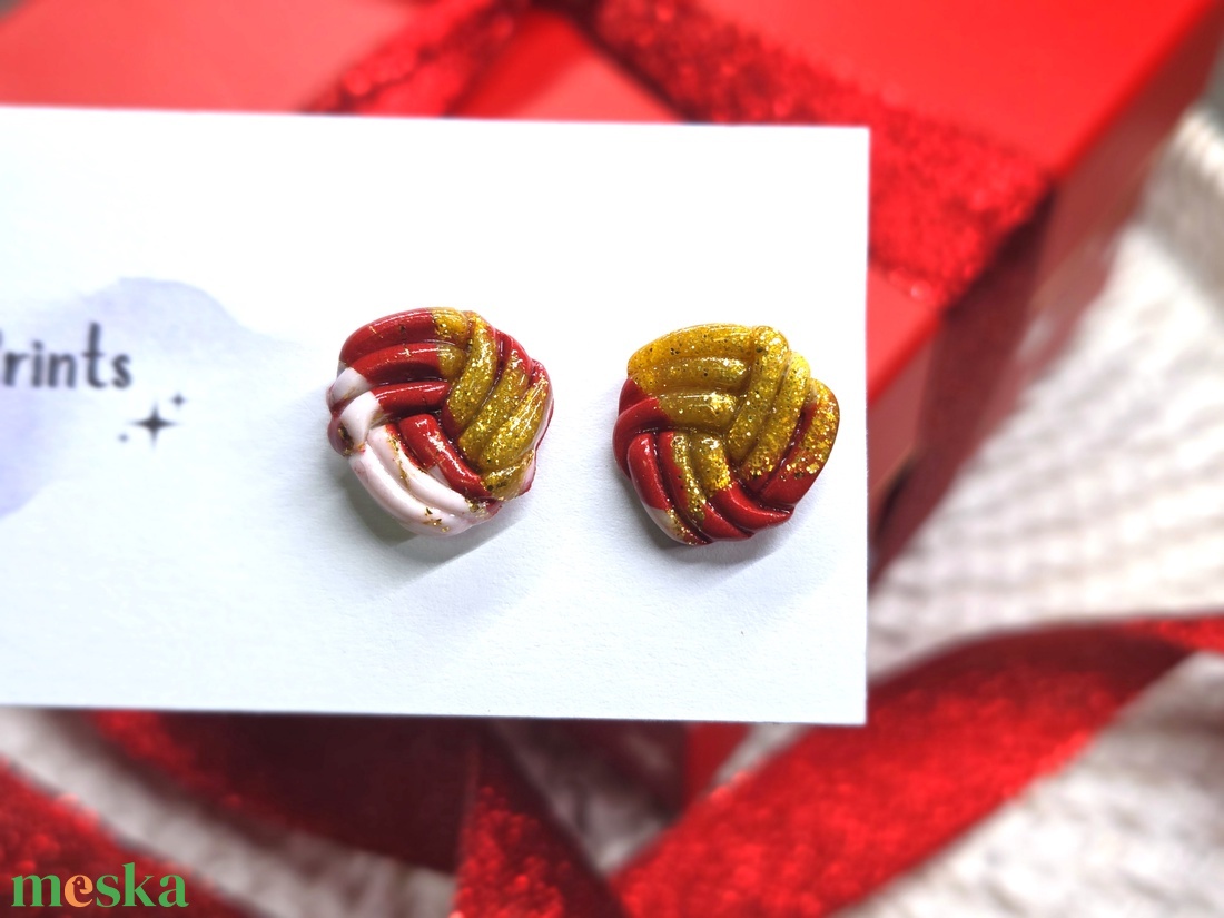 Polimer agyag elegáns fülbevaló - ékszer - fülbevaló - fülékszer - Meska.hu