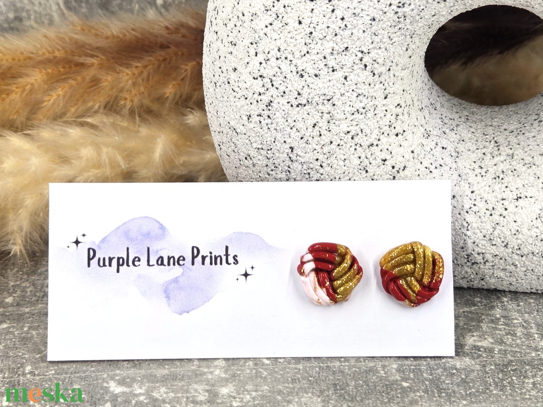 Polimer agyag elegáns fülbevaló - ékszer - fülbevaló - fülékszer - Meska.hu