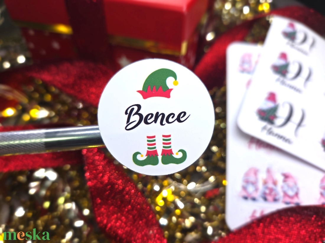 Egyedi, névreszóló karácsonyi matrica / 24db címke / ajándék cédula / Christmas sticker - otthon & életmód - papír, írószer - matrica, matrica csomag - Meska.hu