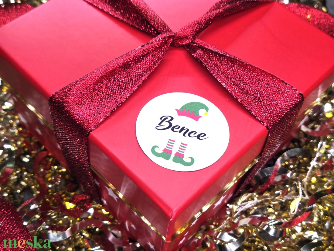 Egyedi, névreszóló karácsonyi matrica / 24db címke / ajándék cédula / Christmas sticker - otthon & életmód - papír, írószer - matrica, matrica csomag - Meska.hu