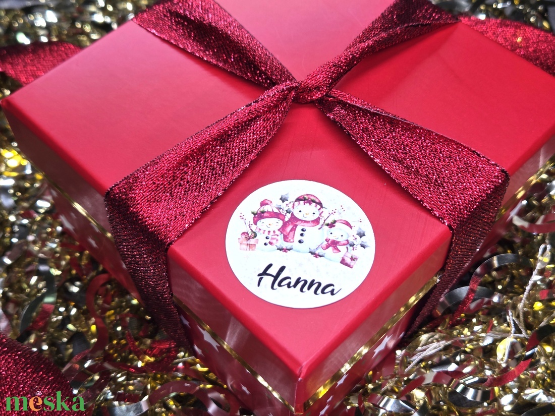 Egyedi, névreszóló karácsonyi matrica / 24db címke / ajándék cédula / Christmas sticker - otthon & életmód - papír, írószer - matrica, matrica csomag - Meska.hu