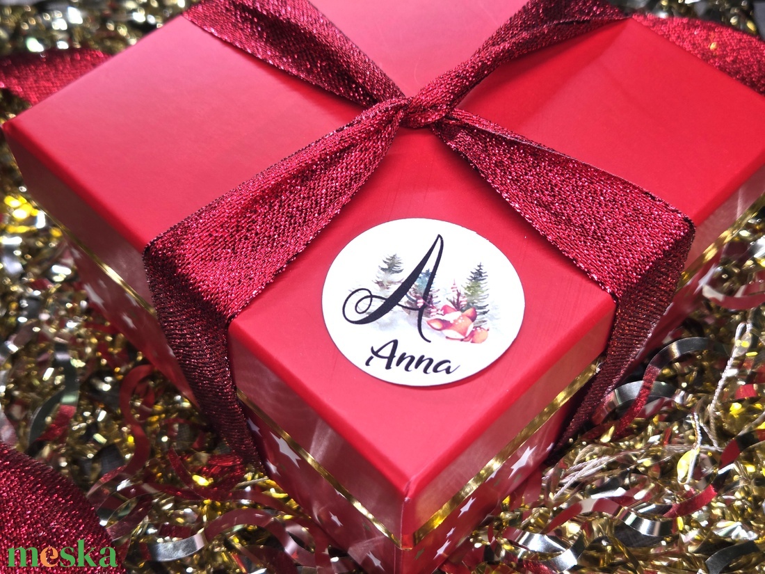 Egyedi, névreszóló karácsonyi matrica / 24db címke / ajándék cédula / Christmas sticker - otthon & életmód - papír, írószer - matrica, matrica csomag - Meska.hu