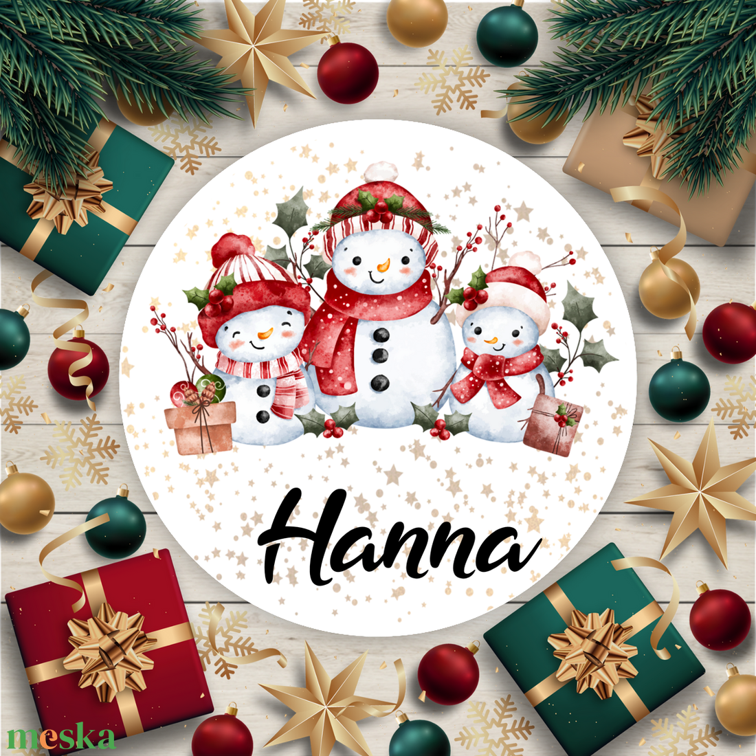 Egyedi, névreszóló karácsonyi matrica / 24db címke / ajándék cédula / Christmas sticker - otthon & életmód - papír, írószer - matrica, matrica csomag - Meska.hu