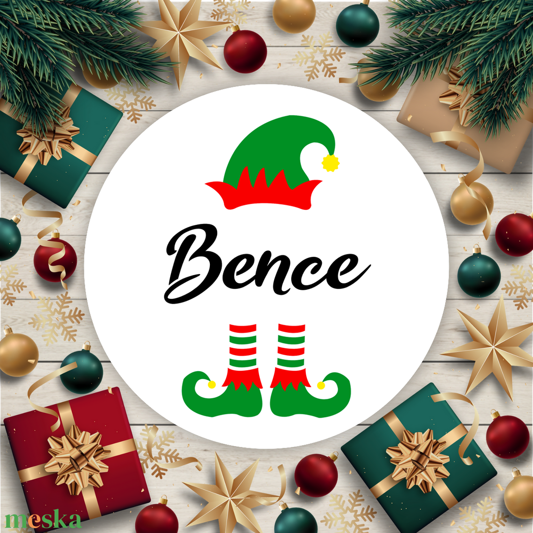 Egyedi, névreszóló karácsonyi matrica / 24db címke / ajándék cédula / Christmas sticker - otthon & életmód - papír, írószer - matrica, matrica csomag - Meska.hu