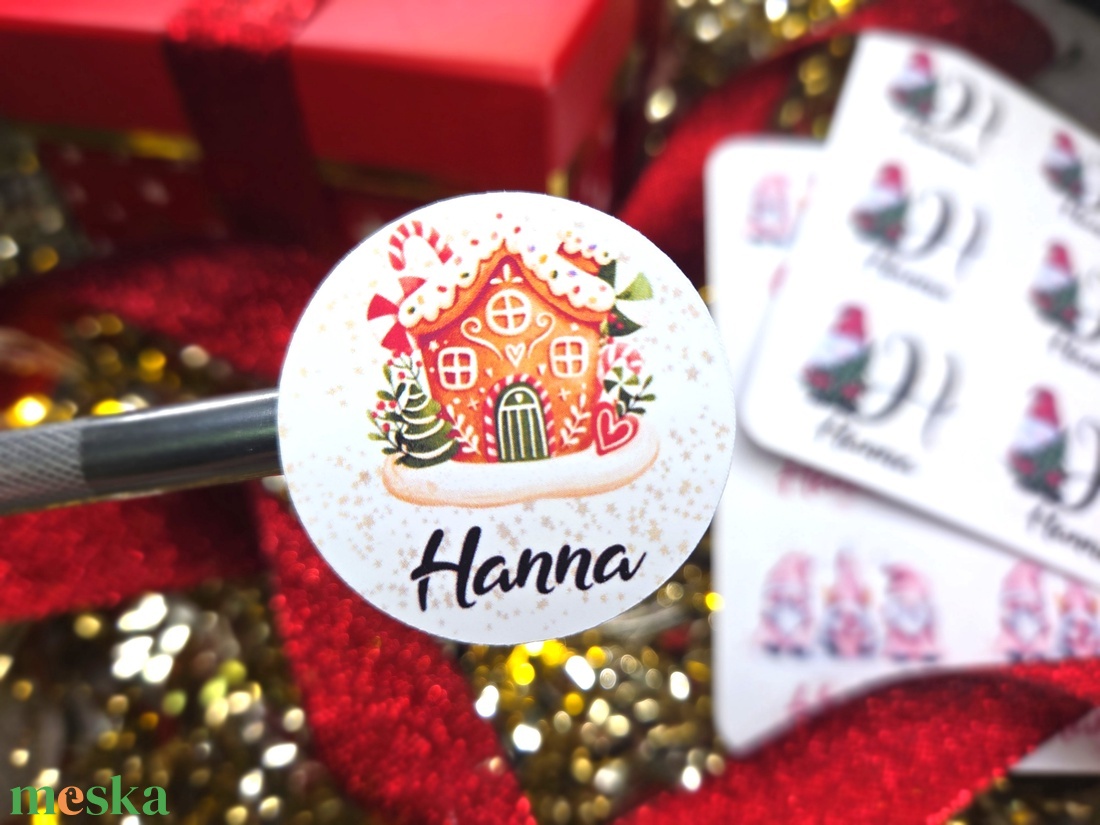 Egyedi, névreszóló karácsonyi matrica / 24db címke / ajándék cédula / Christmas sticker - otthon & életmód - papír, írószer - matrica, matrica csomag - Meska.hu