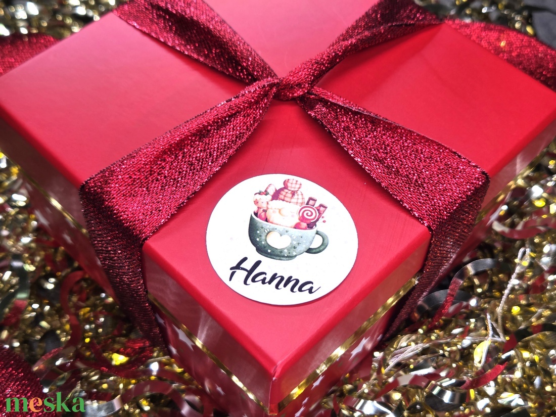 Egyedi, névreszóló karácsonyi matrica / 24db címke / ajándék cédula / Christmas sticker - otthon & életmód - papír, írószer - matrica, matrica csomag - Meska.hu