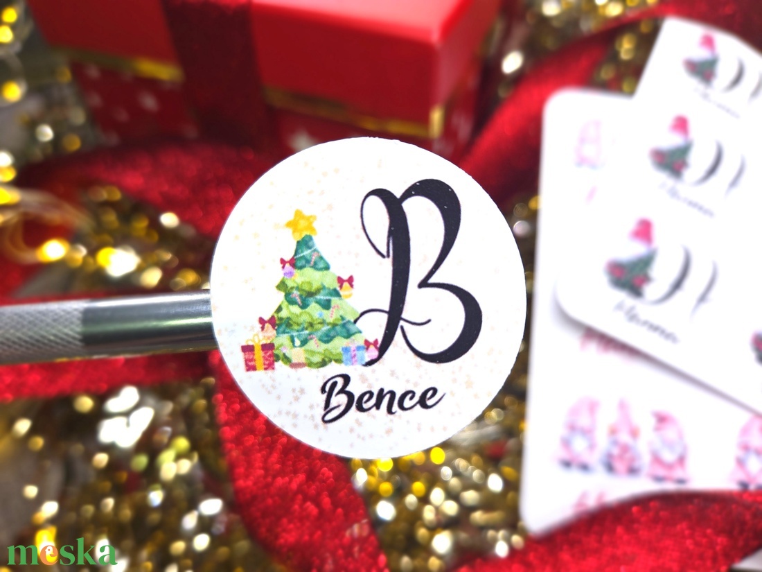 Egyedi, névreszóló karácsonyi matrica / 24db címke / ajándék cédula / Christmas sticker - otthon & életmód - papír, írószer - matrica, matrica csomag - Meska.hu