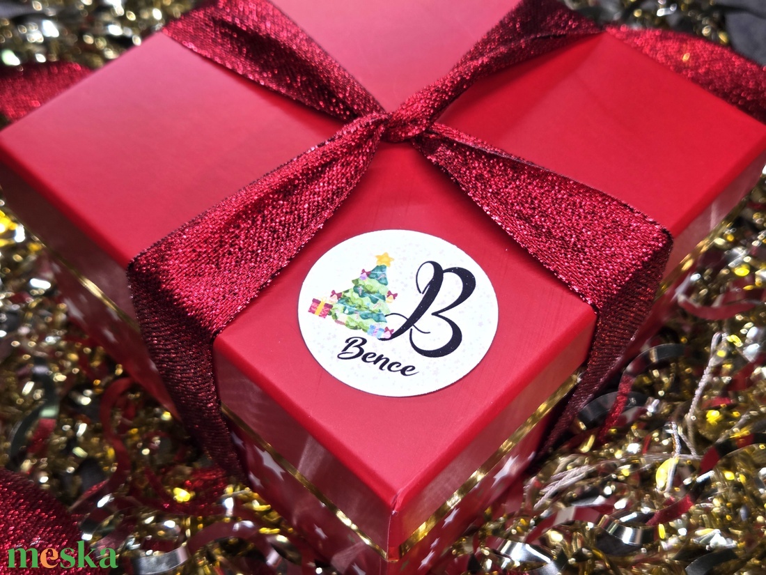 Egyedi, névreszóló karácsonyi matrica / 24db címke / ajándék cédula / Christmas sticker - otthon & életmód - papír, írószer - matrica, matrica csomag - Meska.hu