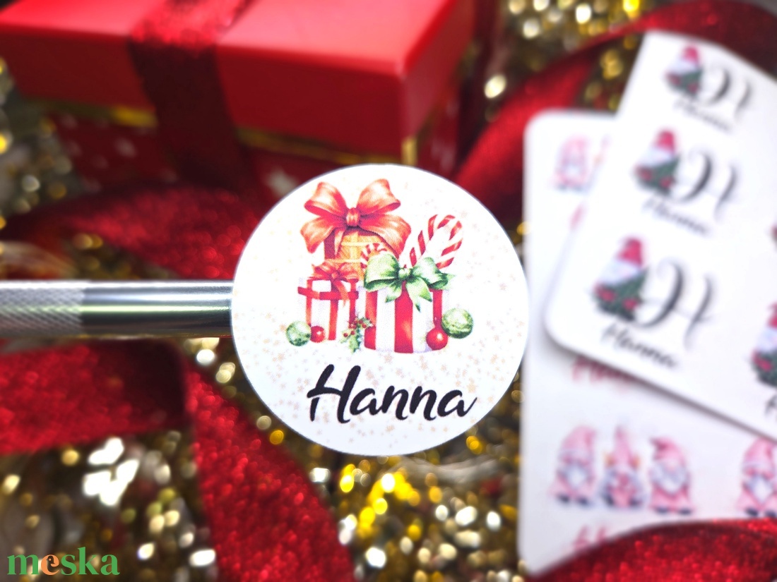Egyedi, névreszóló karácsonyi matrica / 24db címke / ajándék cédula / Christmas sticker - otthon & életmód - papír, írószer - matrica, matrica csomag - Meska.hu