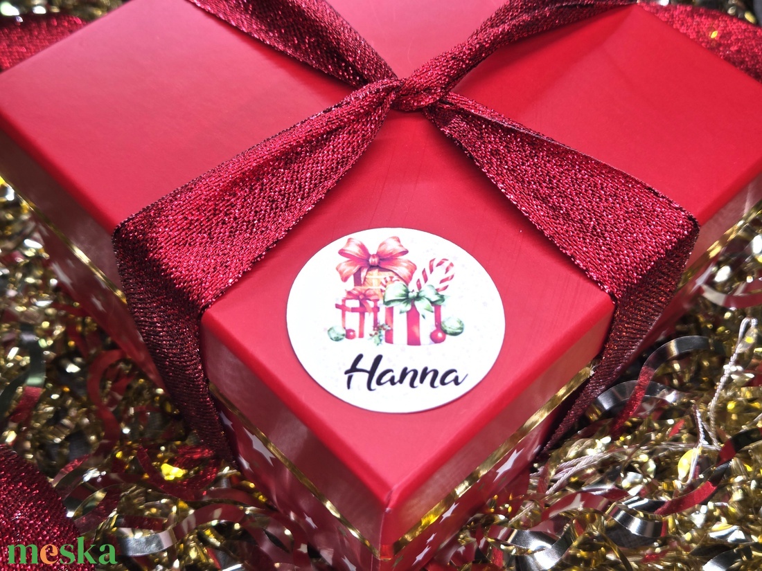 Egyedi, névreszóló karácsonyi matrica / 24db címke / ajándék cédula / Christmas sticker - otthon & életmód - papír, írószer - matrica, matrica csomag - Meska.hu