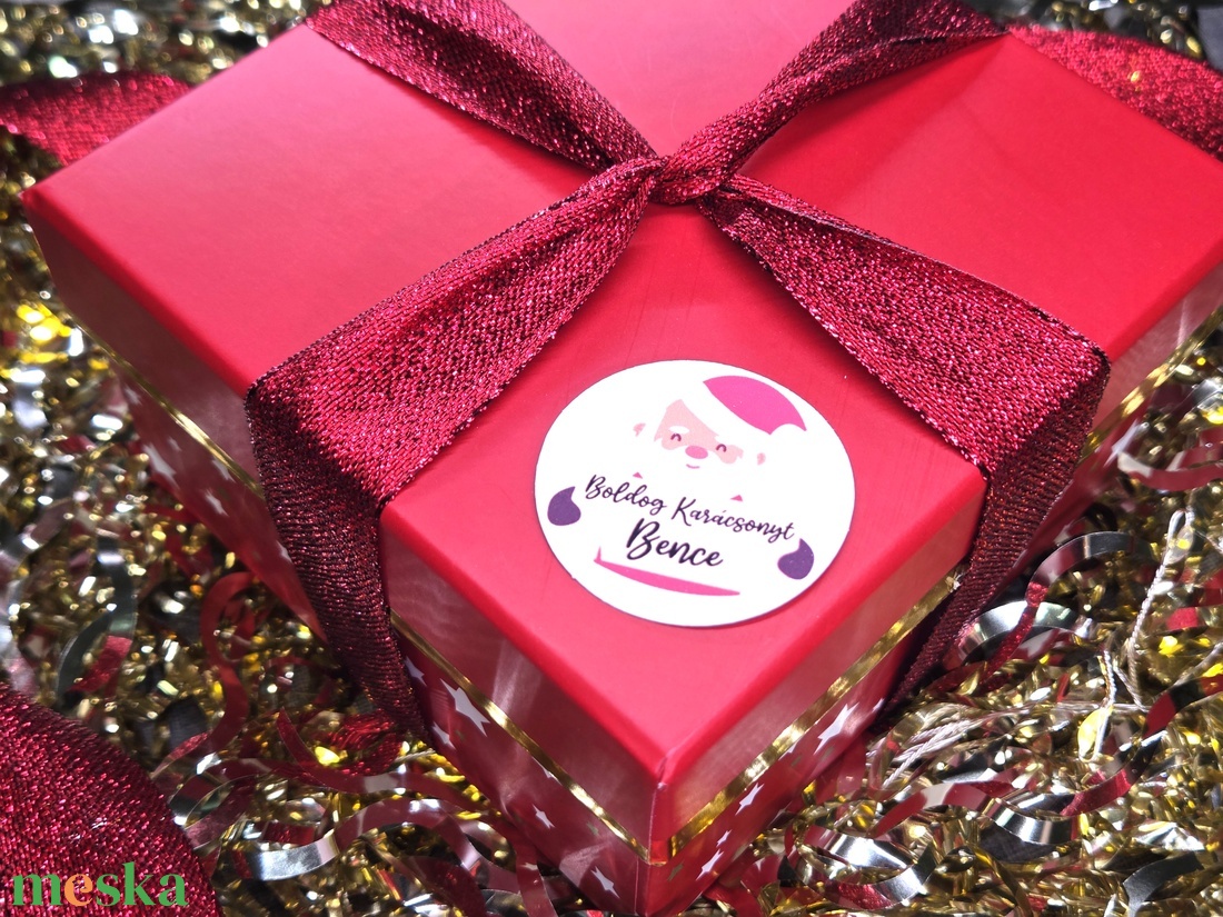 Egyedi, névreszóló karácsonyi matrica / 24db címke / ajándék cédula / Christmas sticker - otthon & életmód - papír, írószer - matrica, matrica csomag - Meska.hu