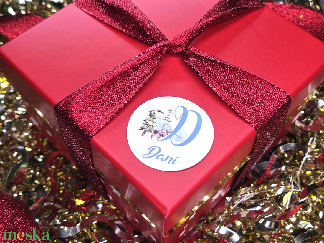 Egyedi, névreszóló karácsonyi matrica / 24db címke / ajándék cédula / Christmas sticker - otthon & életmód - papír, írószer - matrica, matrica csomag - Meska.hu