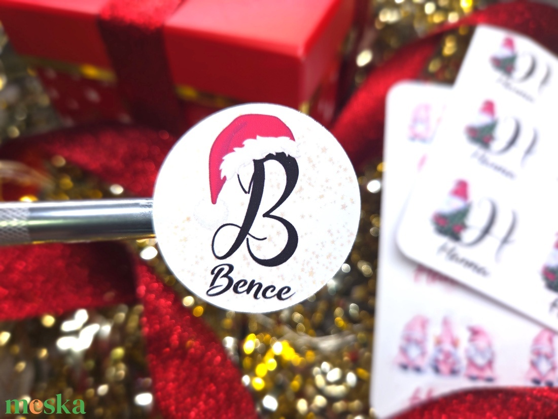 Egyedi, névreszóló karácsonyi matrica / 24db címke / ajándék cédula / Christmas sticker - otthon & életmód - papír, írószer - matrica, matrica csomag - Meska.hu