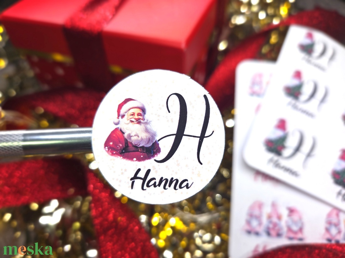 Egyedi, névreszóló karácsonyi matrica / 24db címke / ajándék cédula / Christmas sticker - otthon & életmód - papír, írószer - matrica, matrica csomag - Meska.hu