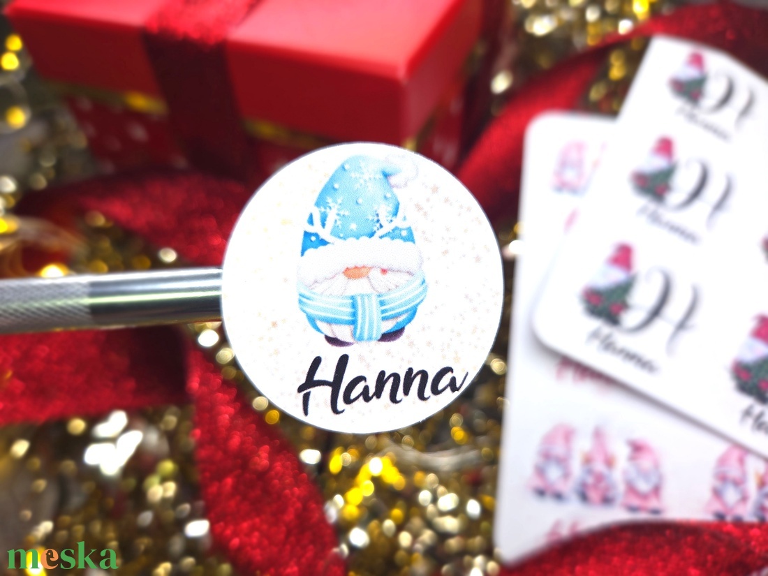 Egyedi, névreszóló karácsonyi matrica / 24db címke / ajándék cédula / Christmas sticker - otthon & életmód - papír, írószer - matrica, matrica csomag - Meska.hu