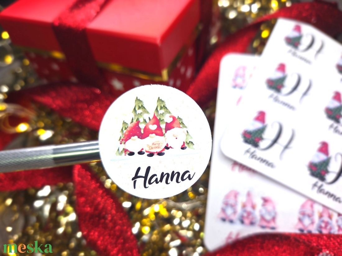 Egyedi, névreszóló karácsonyi matrica / 24db címke / ajándék cédula / Christmas sticker - otthon & életmód - papír, írószer - matrica, matrica csomag - Meska.hu