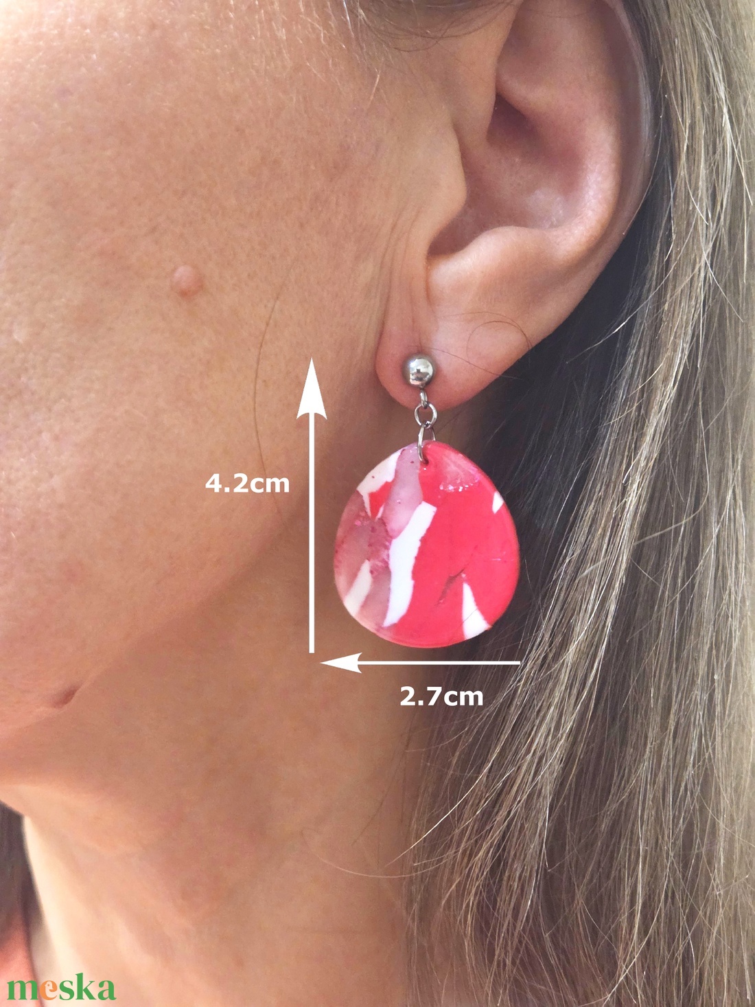 Nemesacél elegáns fülbevaló - ékszer - fülbevaló - fülékszer - Meska.hu