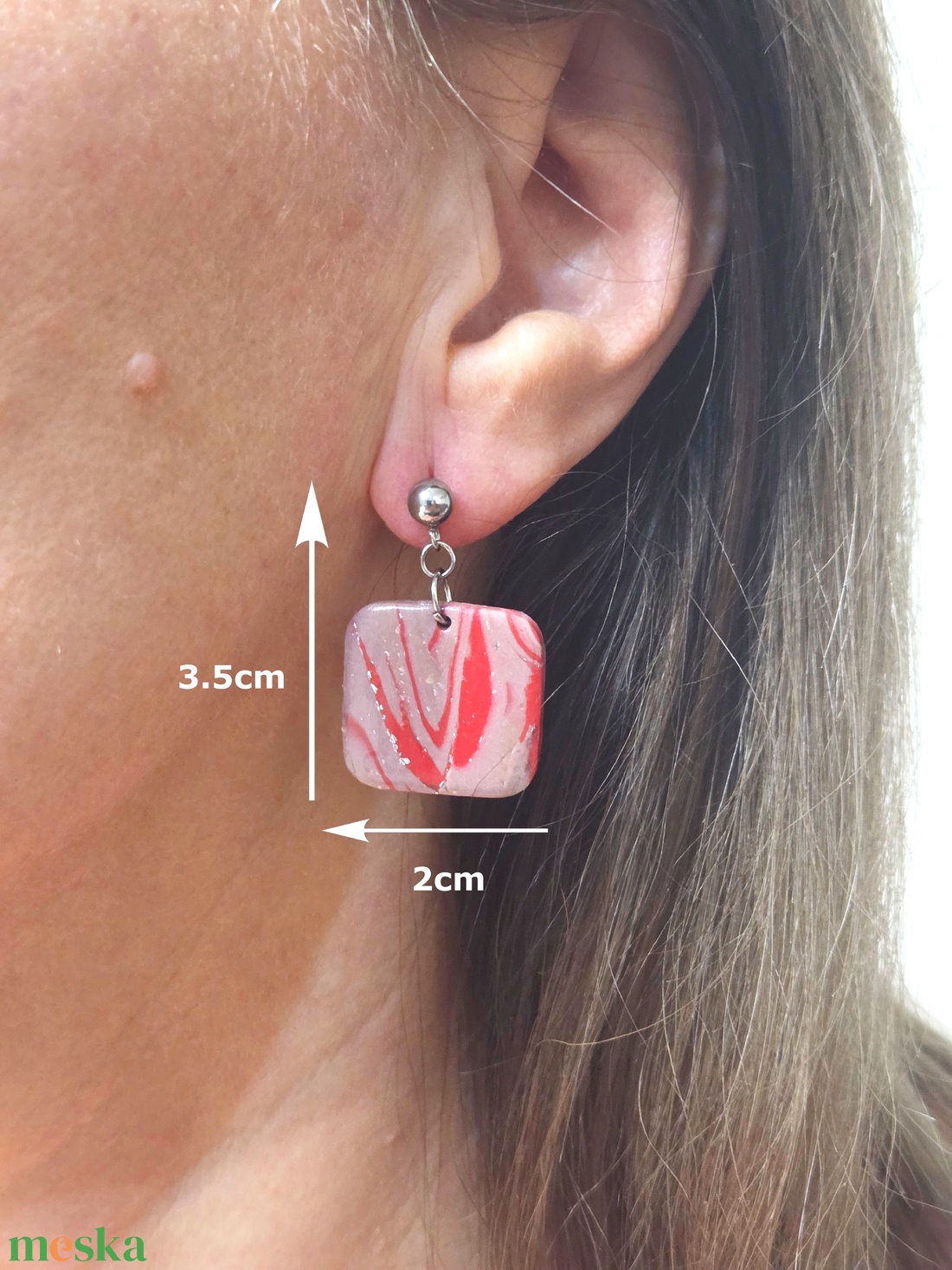 Nemesacél elegáns fülbevaló - ékszer - fülbevaló - fülékszer - Meska.hu