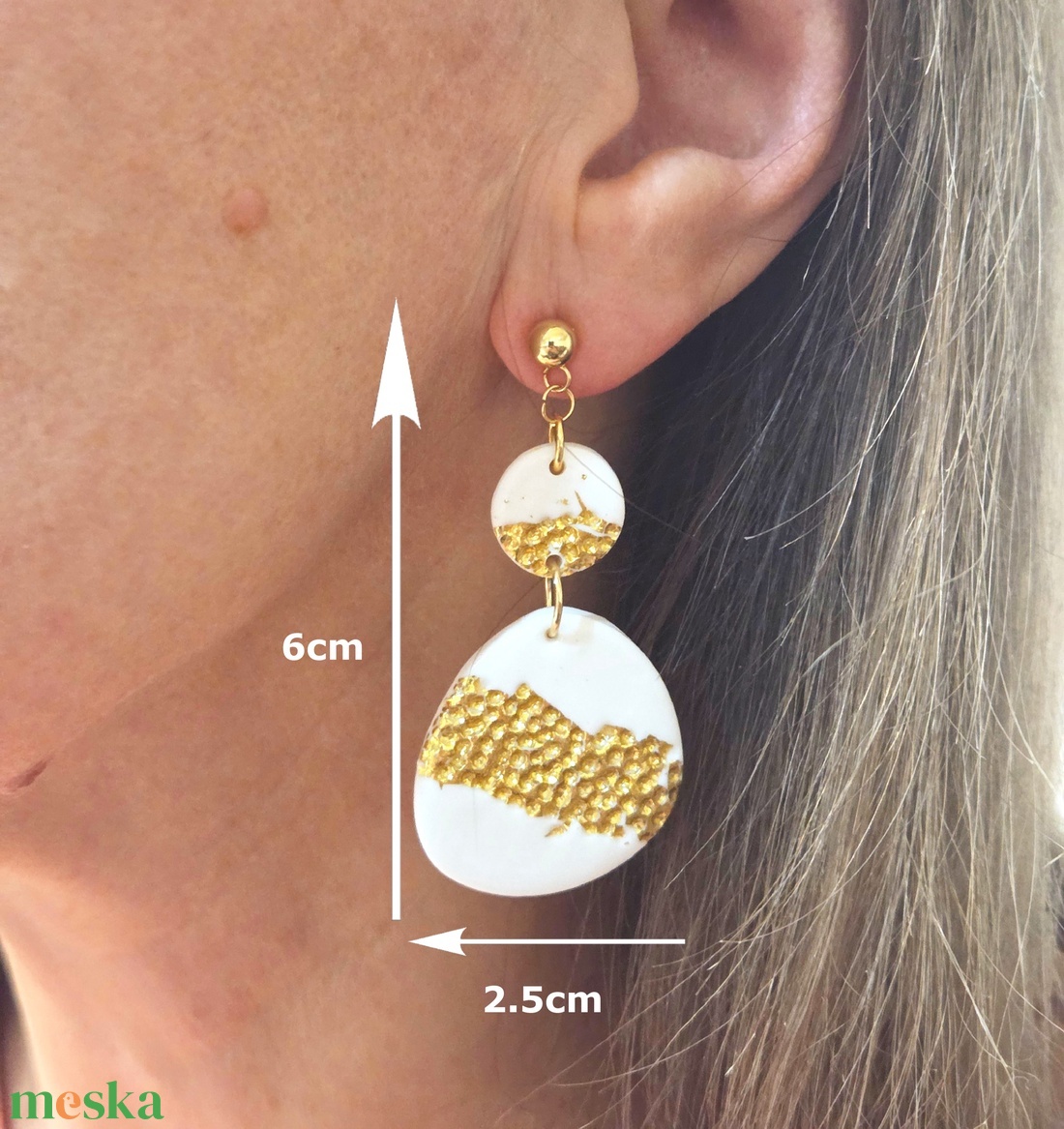 Nemesacél elegáns fülbevaló - ékszer - fülbevaló - fülékszer - Meska.hu