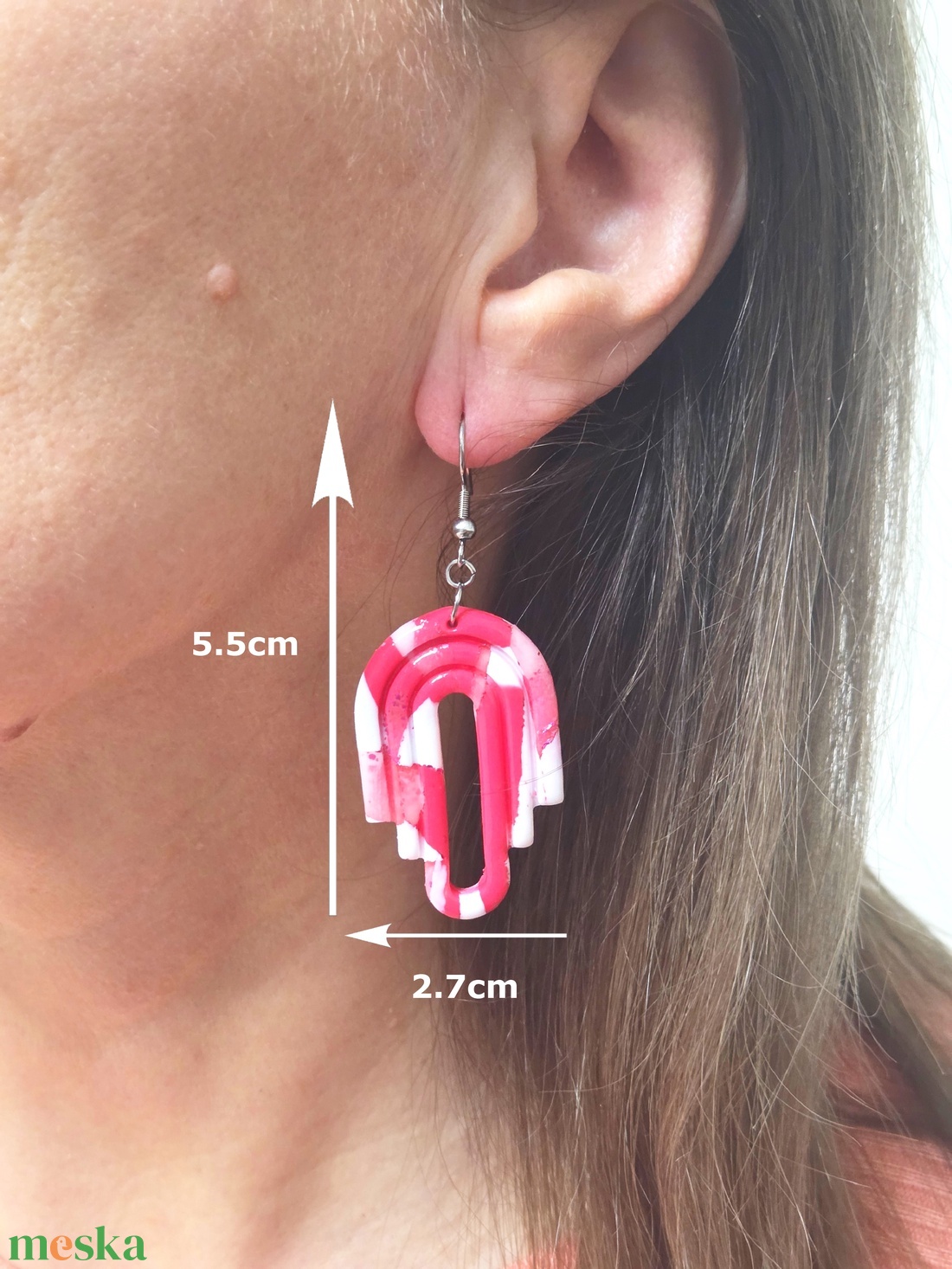 Nemesacél elegáns fülbevaló - ékszer - fülbevaló - fülékszer - Meska.hu