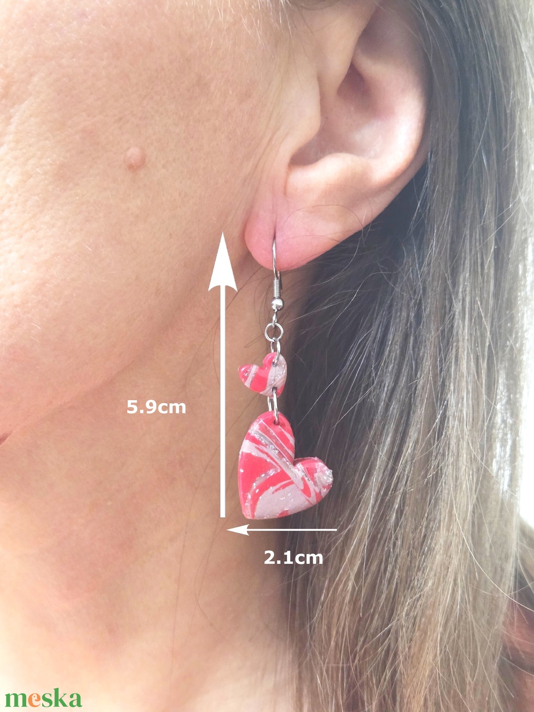 Nemesacél elegáns fülbevaló - ékszer - fülbevaló - fülékszer - Meska.hu