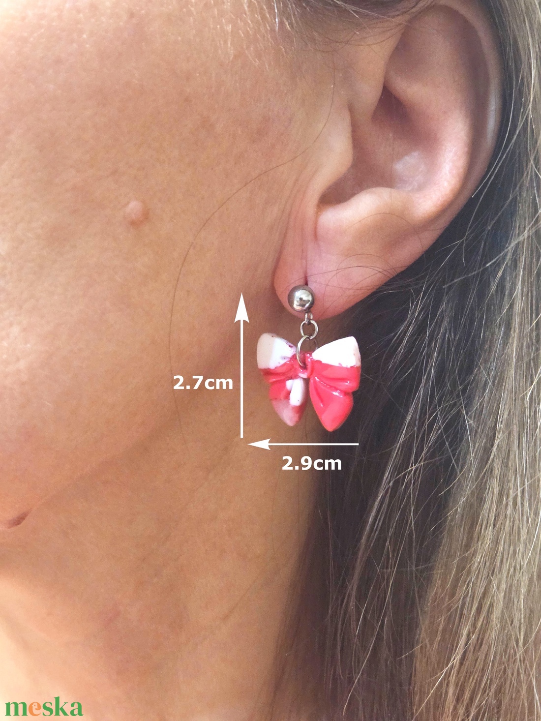 Nemesacél elegáns fülbevaló - ékszer - fülbevaló - fülékszer - Meska.hu